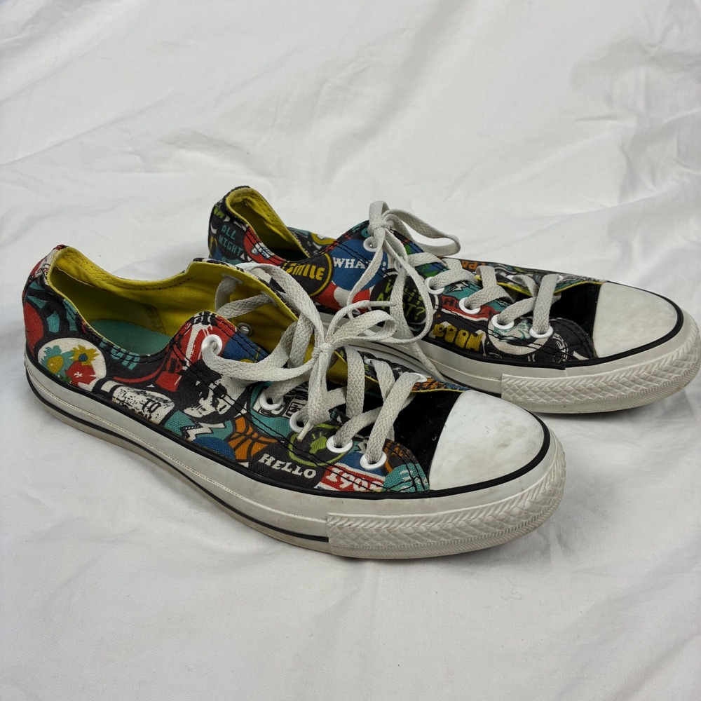 RARE Converse Chuck Taylor All Star Comic Pop Art Low Sneakers Mens 8 Pop Art